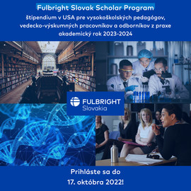 Fulbright Slovak Scholar Program - informačný leták
